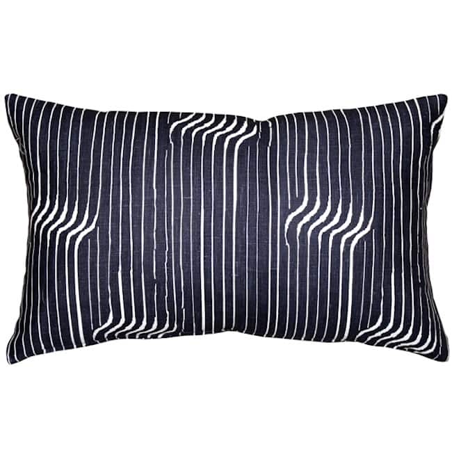 Tuscany Shockwave Blue Linen 12x19 Throw Pillow with Polyfill Insert