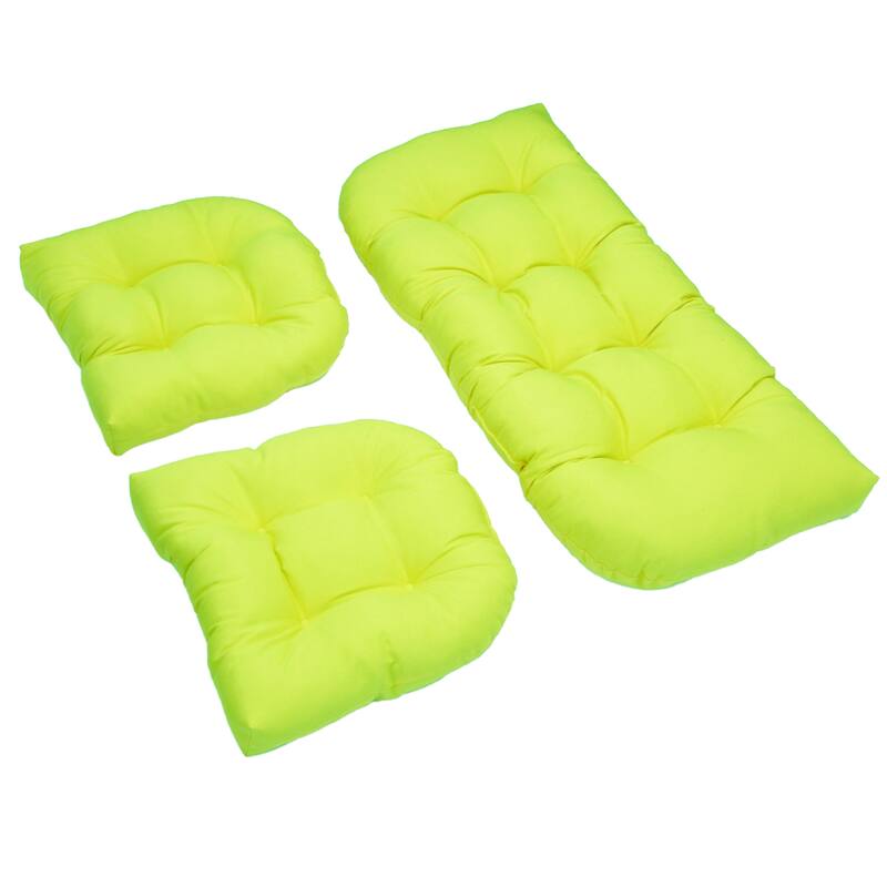 Twill 3-piece Indoor Settee Cushion Set - Mojito Lime
