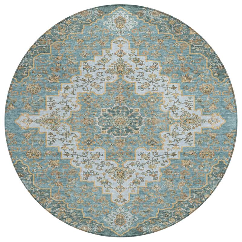 Machine Washable Indoor/ Outdoor Traditional Karachy Chantille Rug