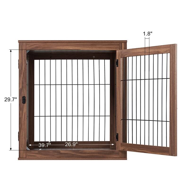 Unipaws Dog Crate End Table with Cushion Indoor Use