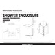 preview thumbnail 18 of 35, Fine Fixtures Frameless Shower Enclosure Hinged Glass Shower Door - Tempered Glass