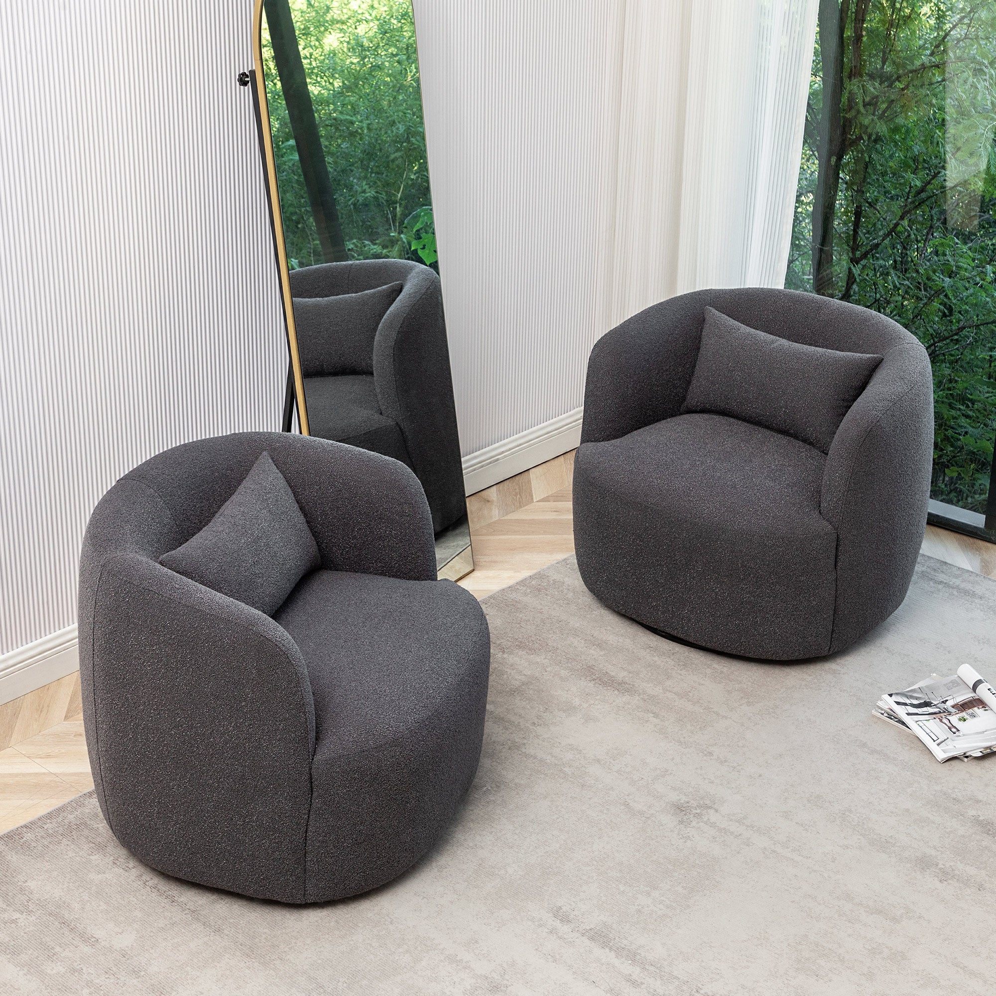 Hayek fabric swivel armchair hot sale
