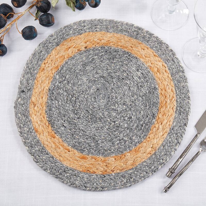 Textured Jute Braided Placemat (Set of 4)