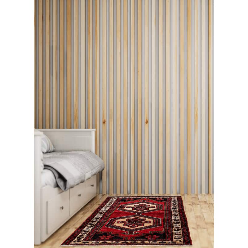 ECARPETGALLERY Hand-knotted Andelz Red Wool Rug - 4'2 x 6'8