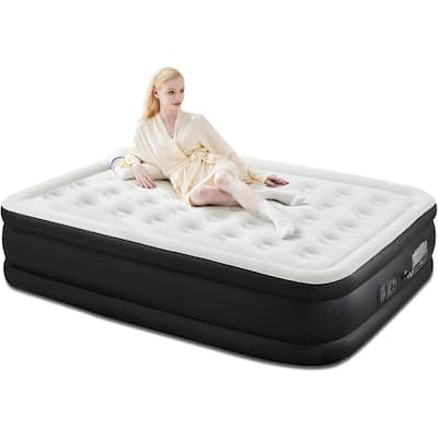 18-Inch Air Mattress with Built in Pump, Self-Inflating Portable Colchones Inflables for Guests, Home, and Travel