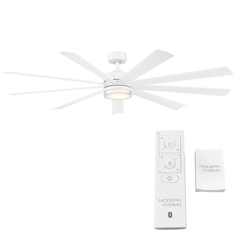 Wynd XL Indoor and Outdoor 9-Blade Smart Ceiling Fan 72in with 3000K LED Light Kit and Remote Control