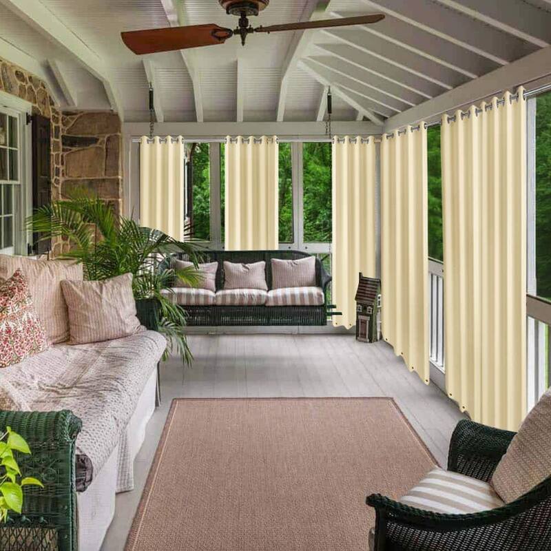 DCP Light Blocking Curtains with Grommets on Top and Bottom (1 Panel) Beige