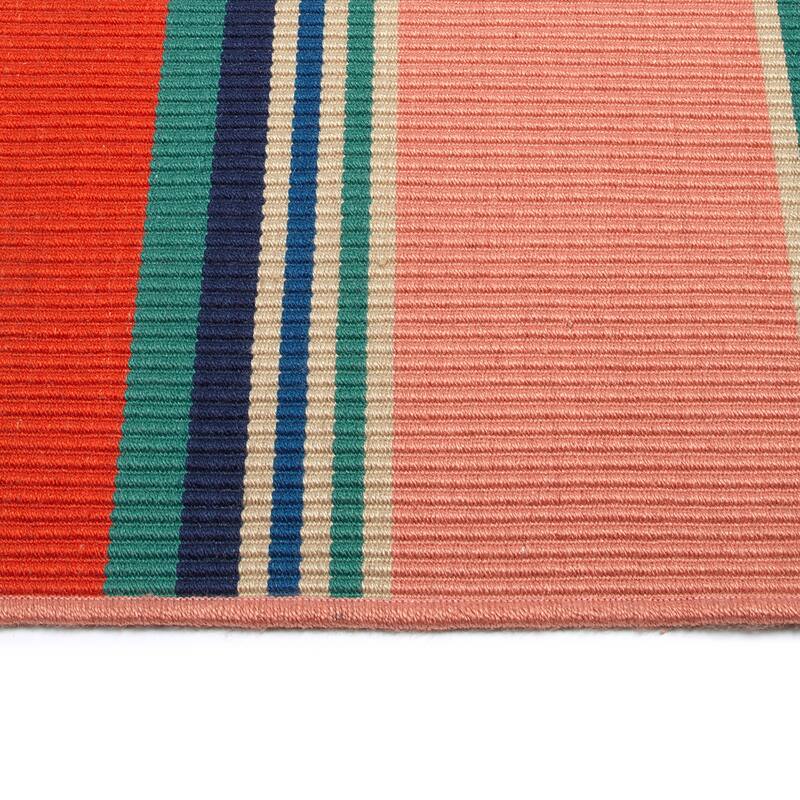 Voavah Salmon Hand-Made Flatweave Indoor/Outdoor Area Rug