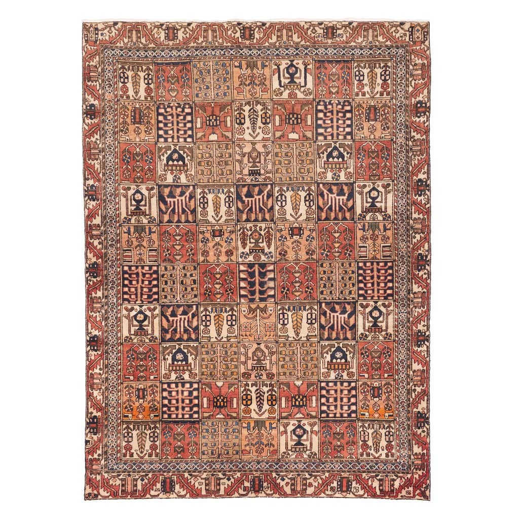 ECARPETGALLERY Hand-knotted Kayseri Dark Copper Wool Rug - 6'6 x 9'0