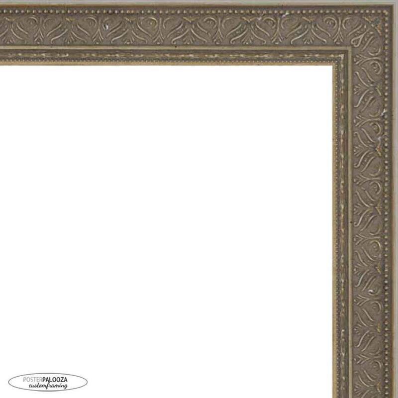 22x34 Ornate Silver Complete Wood Picture Frame with UV Acrylic, Foam Board Backing, & Hardware