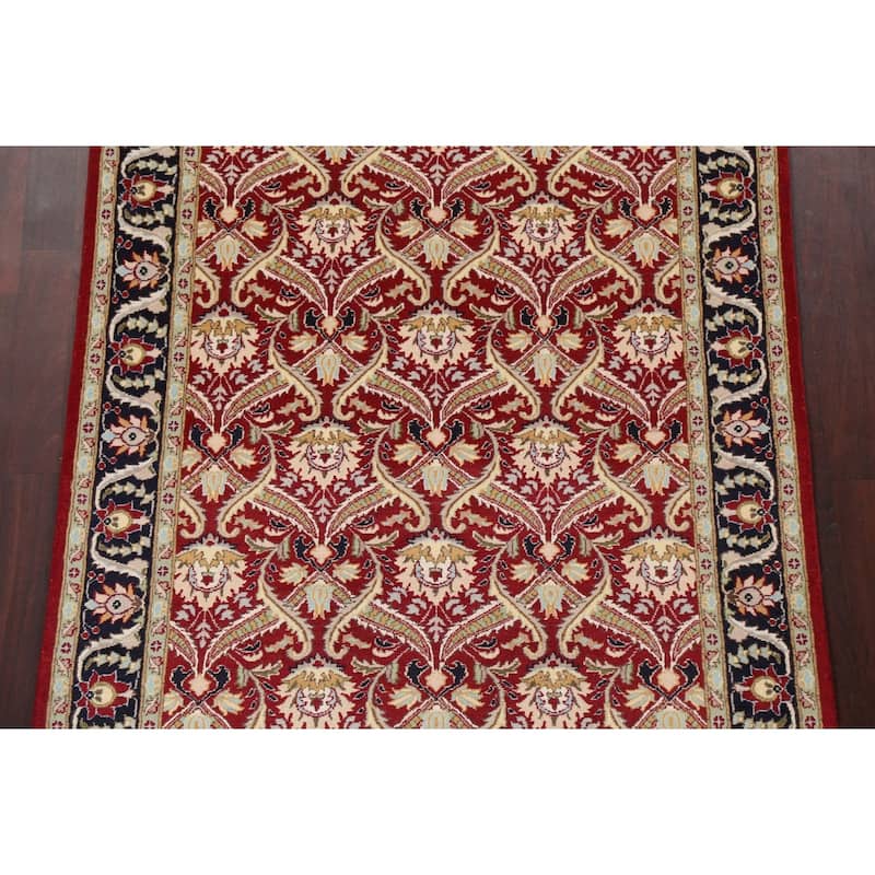 Vegetable Dye Floral Aubusson Chinese Oriental Wool Area Rug Handmade - 3'11" x 6'0"