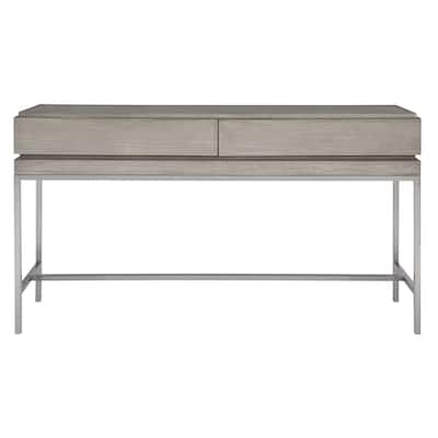 54" Gray Contemporary Rectangular Console Table
