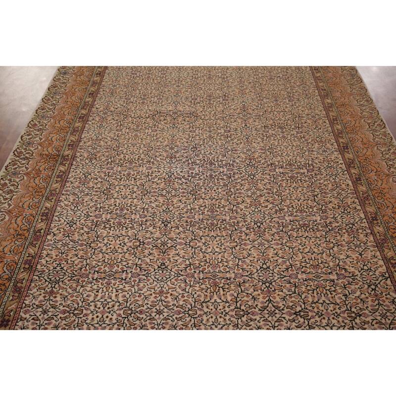Anatolian Turkish Vintage Rug Hand-Knotted Oriental Wool Carpet - 6'6" X 9'7"