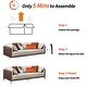 preview thumbnail 11 of 12, 3 Seater Solid Wood Frame Leather Sofa with 4 Unique Pillows