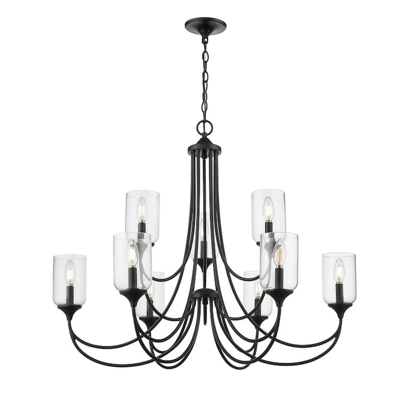 Waddingham Chandelier Ceiling Light - 35.5 - Matte Black