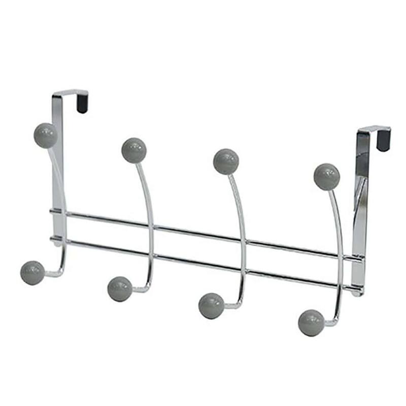 Over The Door Hook Rack with 8 Ball Ends - 15 L x 4 W x 7.5 H