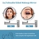 preview thumbnail 20 of 44, 8" Bathroom Mirror Wall Mounted Magnifying Reversible Double Sided 1X/10X Makeup Mirror