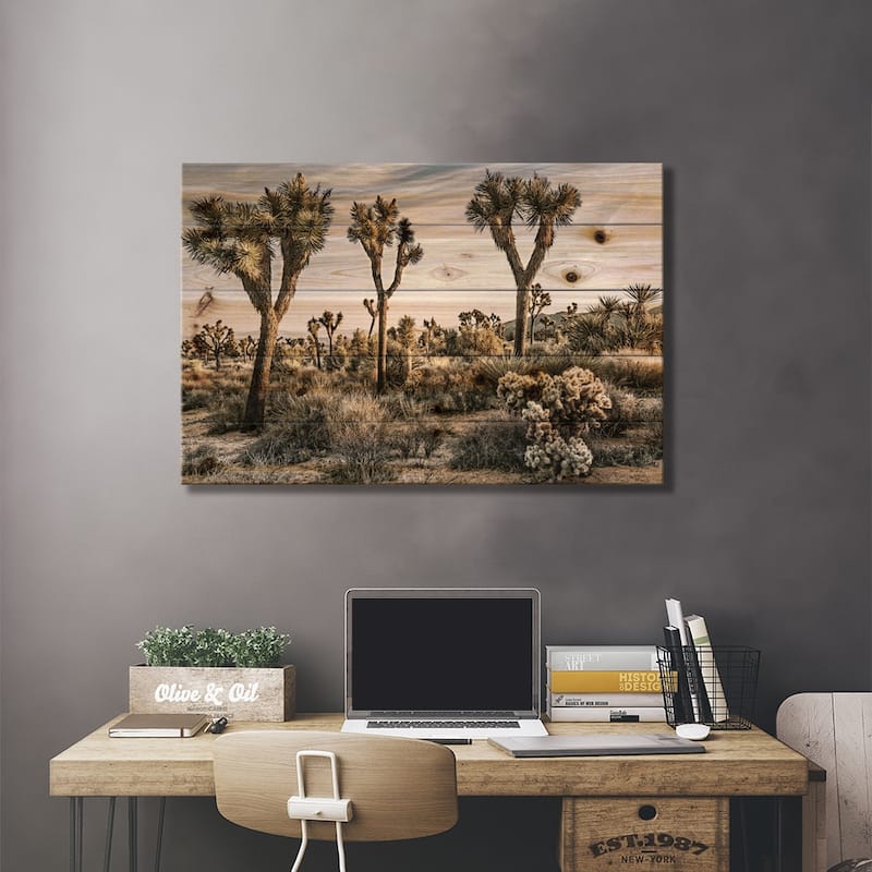 Joshua Tree Views IX Print On Wood by Rachel Perry - Multi-Color