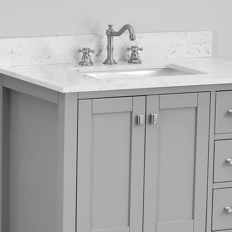 PROOX 42inch Freestanding Bathroom Vanity w Engineered Counter Top Cearmic Sink