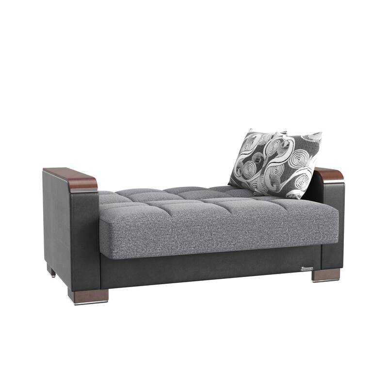 Collection Upholstered Convertible Loveseat With Storage