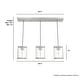 preview thumbnail 6 of 15, Hunter Astwood 3-Light Linear Cluster, Kitchen Island, Dining Room - Transitional, Contemporary, Modern Farmhouse
