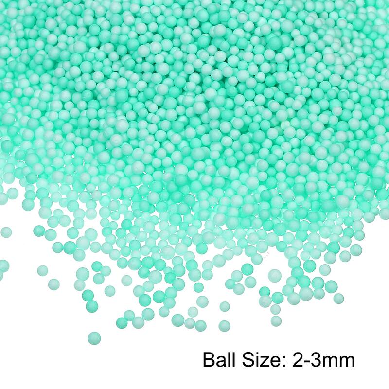 Foam Beads Foam Balls for DIY Craft Decoration, 1 Pack Approx 4000pcs - Green - 2-3mm