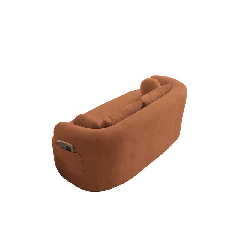 Memory Foam 2-Seater Couch,Deep Seat Modern Sofa