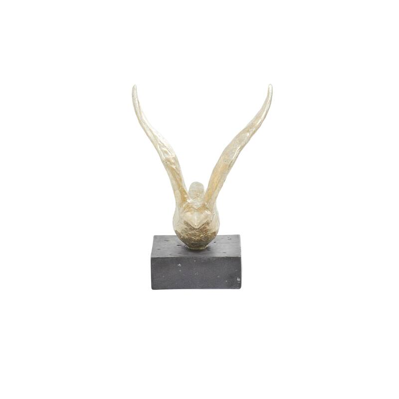 Gold Polystone Handmade Bird Decorative Sculpture (Set of 3)