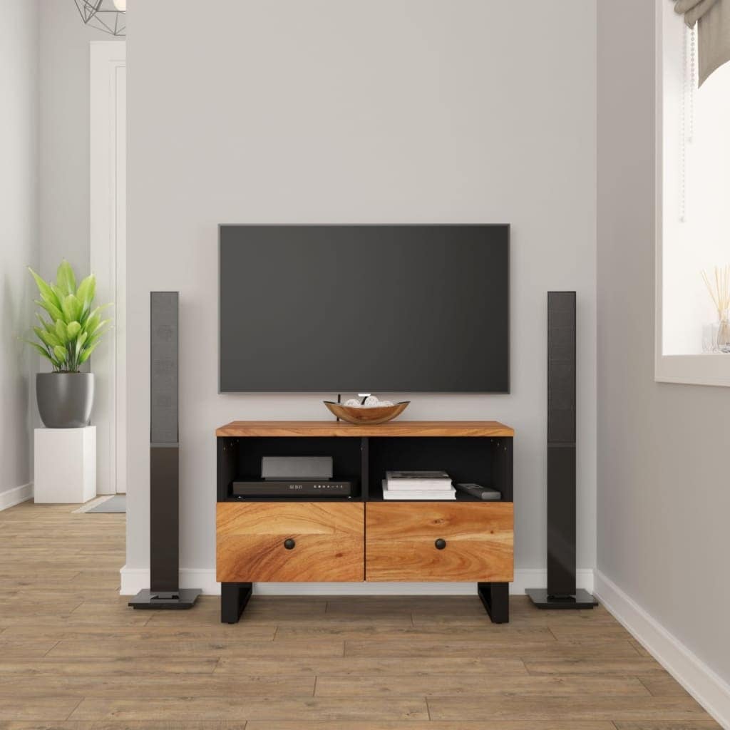 vidaXL TV Stand 27.6"x13"x18.1" Solid Wood Mango