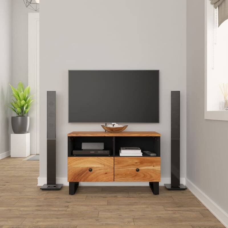 vidaXL TV Stand 27.6"x13"x18.1" Solid Wood Mango - 27.6" x 13" x 18.1" Acacia