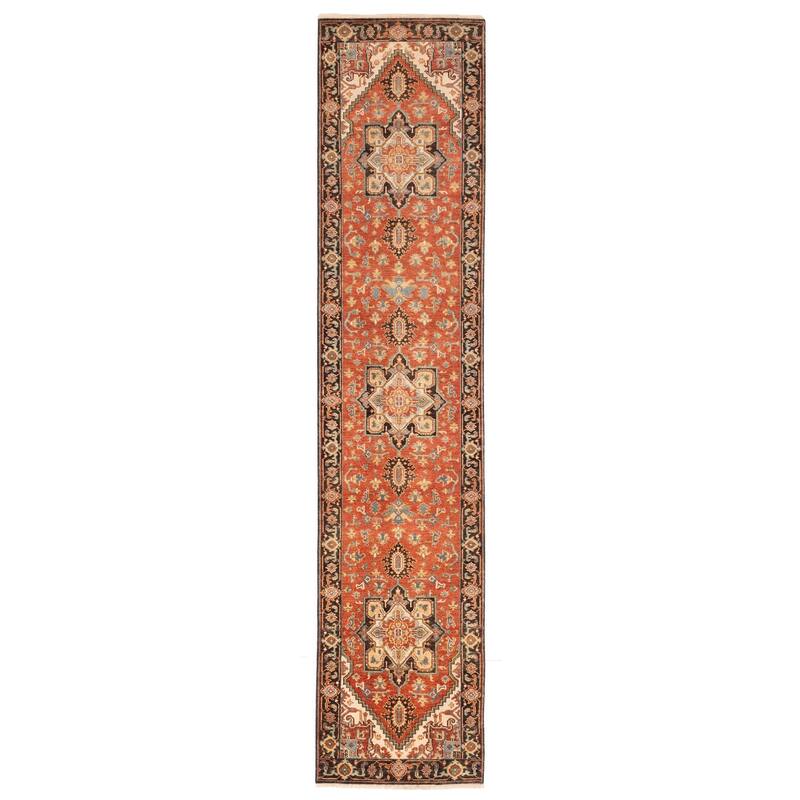 ECARPETGALLERY Hand-knotted Jules Sultane Red Wool Rug - 3'1 x 13'11