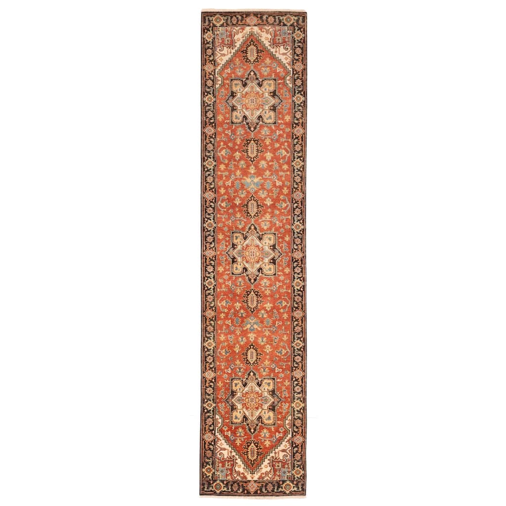ECARPETGALLERY Hand-knotted Jules Sultane Red Wool Rug - 3'1 x 13'11