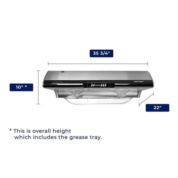 Hauslane C395 Under Range Hood, Auto Clean, 6 Speeds