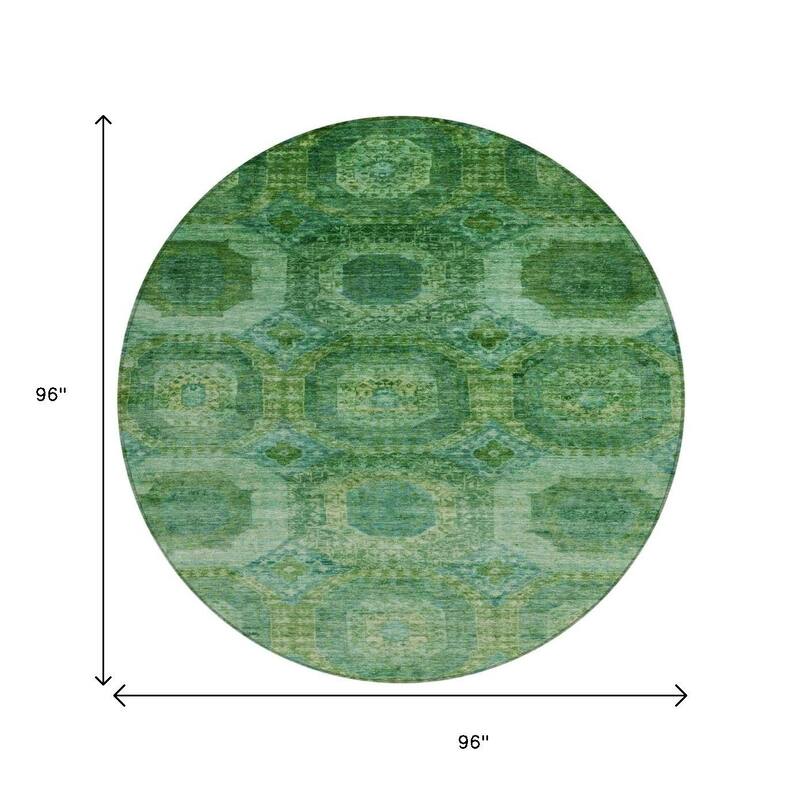 HomeRoots Medallion Transitional Rectangle Outdoor Rug