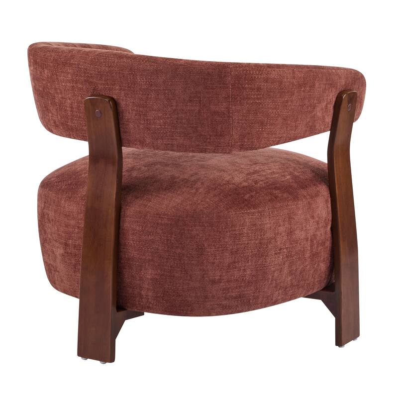 Christopher Knight Home - Accent Arm Chair Modern Upholstered Chair with Bent Wood Legs