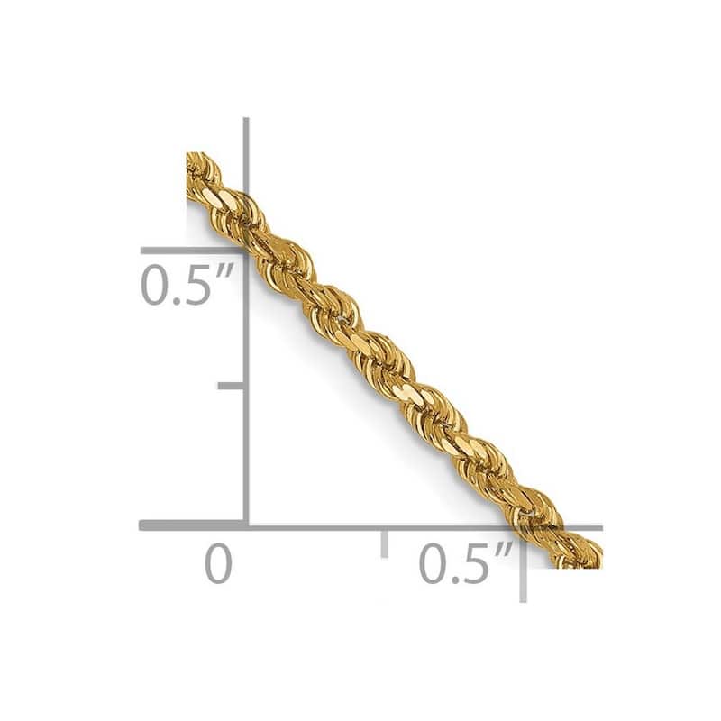 Curata 10k Yellow Gold Solid Polished Lobster Claw Closure Valu plus 2.00mm Sparkle Cut Chain Bracelet