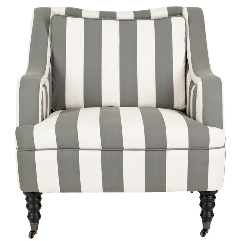 SAFAVIEH Kacy Greyish Blue/ White Stripe Arm Chair - 32Wx34Dx34H