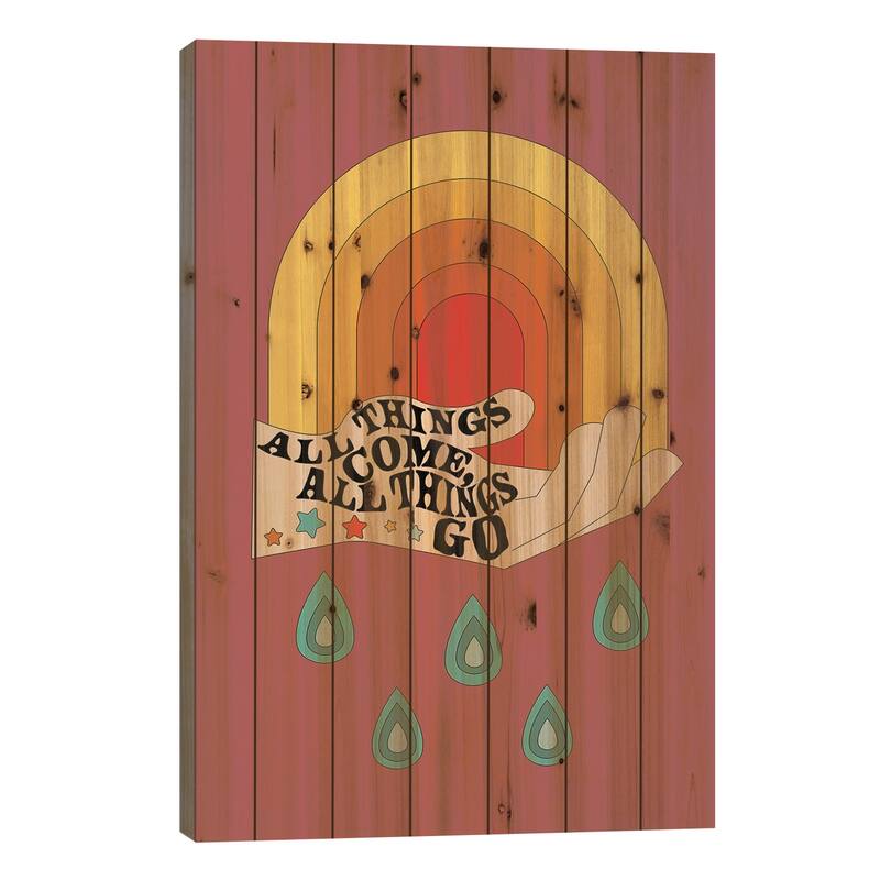 All Things Print On Wood by Exquisite Paradox - Multi-Color - 26x18x1.5