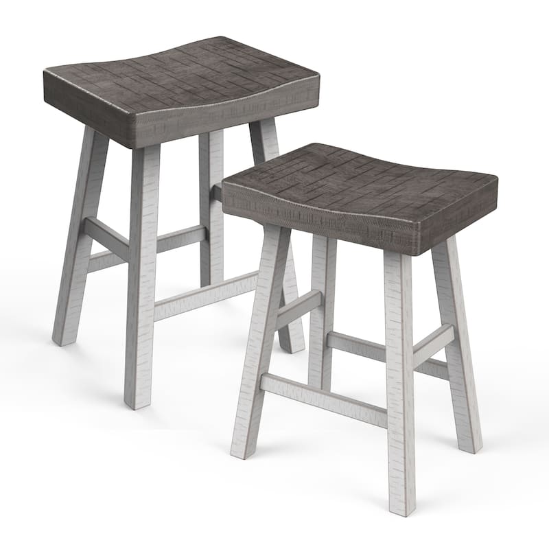 Solid Wood Modern Midnight Bar Stool Set of 2