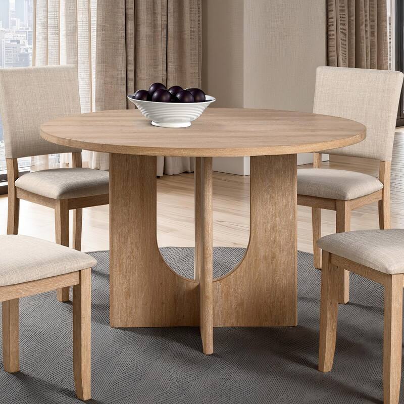 Furniture of America Zephyra Modern 47-inch Wood Round Compact Dining Table