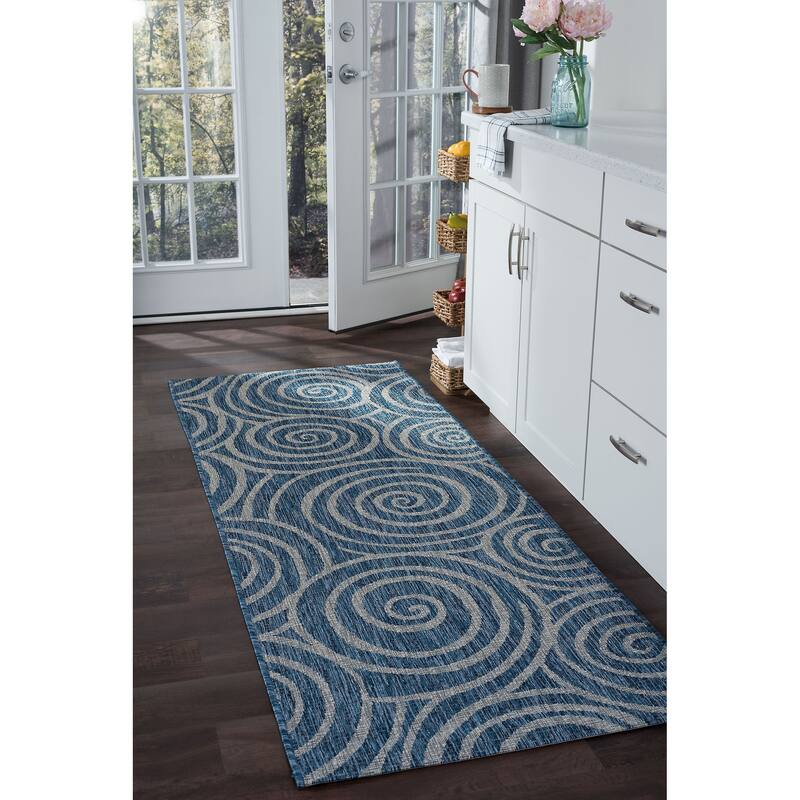 Colonnade Transitional Geometric Indoor/Outdoor Area Rug