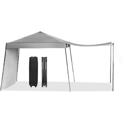 8 x 8 ft Pop-up Outdoor Patio Shade Canopy Tent with 2 Expandable Sidewalls