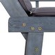 preview thumbnail 7 of 6, vidaXL Patio Bench with Cushions 2-in-1 74.8" Gray Solid Acacia Wood