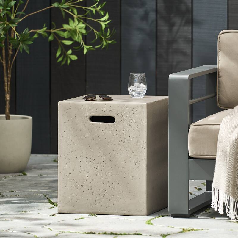 Roomfitters MGO Tank Holder with Modern Design, Durable Outdoor Cover for Patio and Garden Use