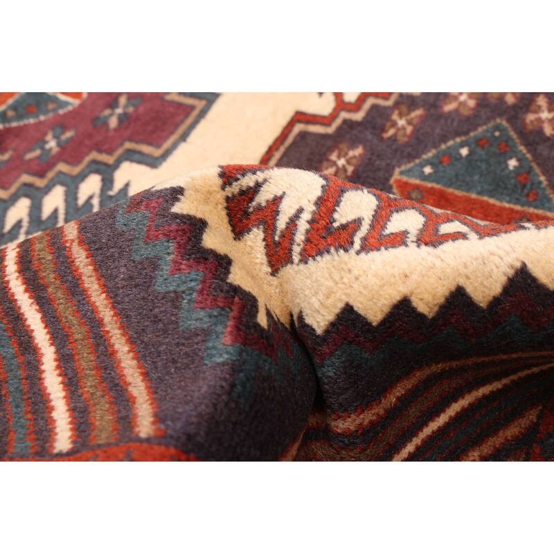 ECARPETGALLERY Hand-knotted Melis Vintage Cream Wool Rug - 4'2 x 5'6