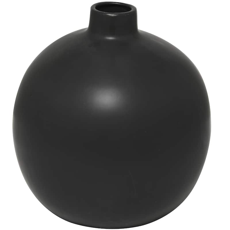 Ceramic Matte Decorative Vase - Black or White - Roche River Decor