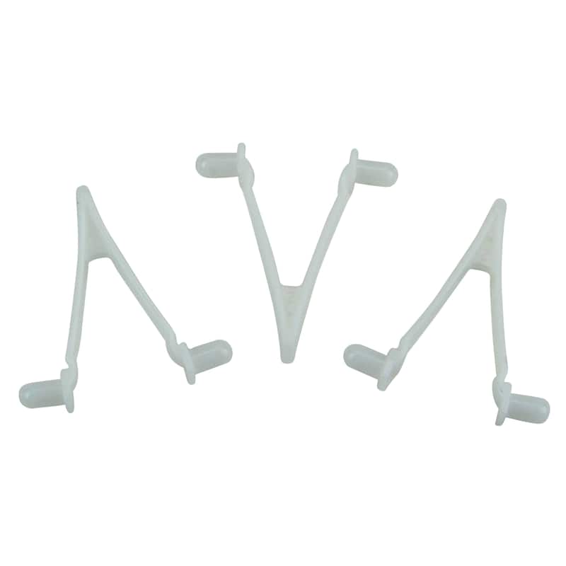 Set of 3 White HydroTools Butterfly Snap-In Clips Swimming Pool Accessory - 2.5-Inch - 2.5"