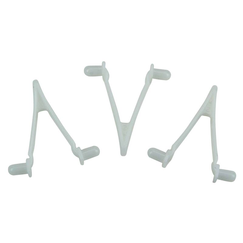 3 White HydroTools Butterfly Snap-In Clips Pool Accessory 2.5"