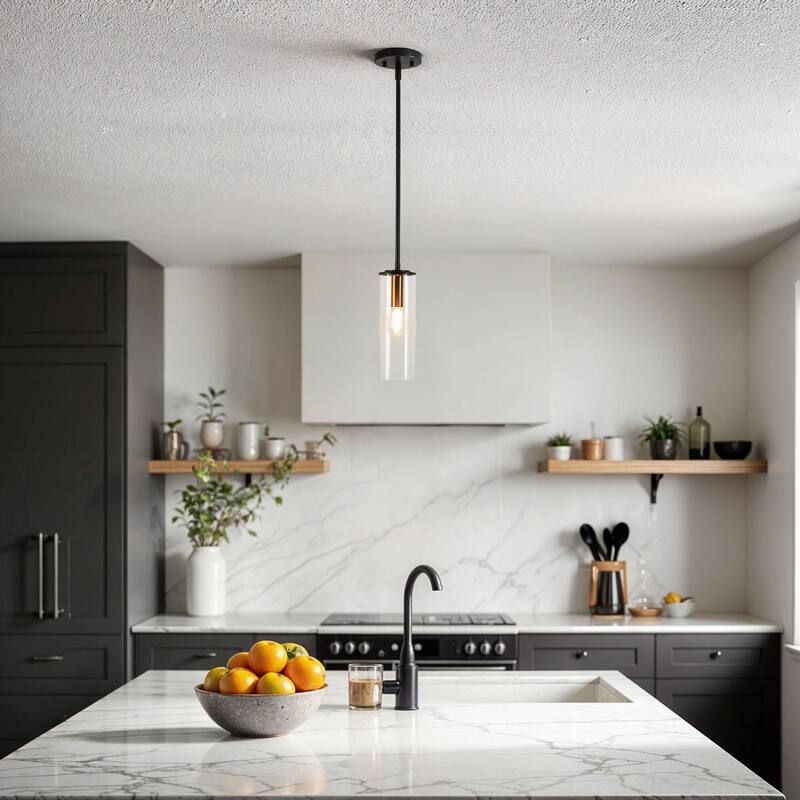 Kenroy Home Caulford 1-Light Pendant - Black