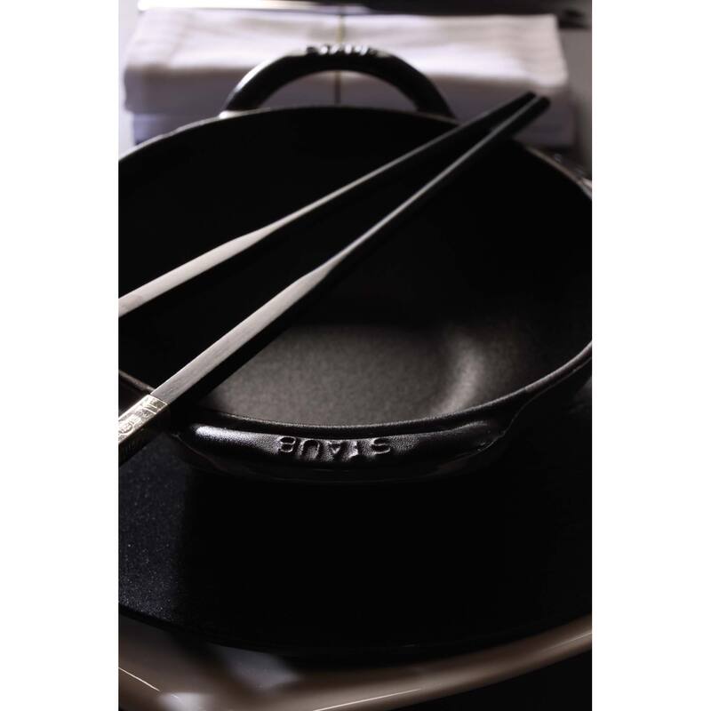 Staub Cast Iron 6-qt Wok - Matte Black